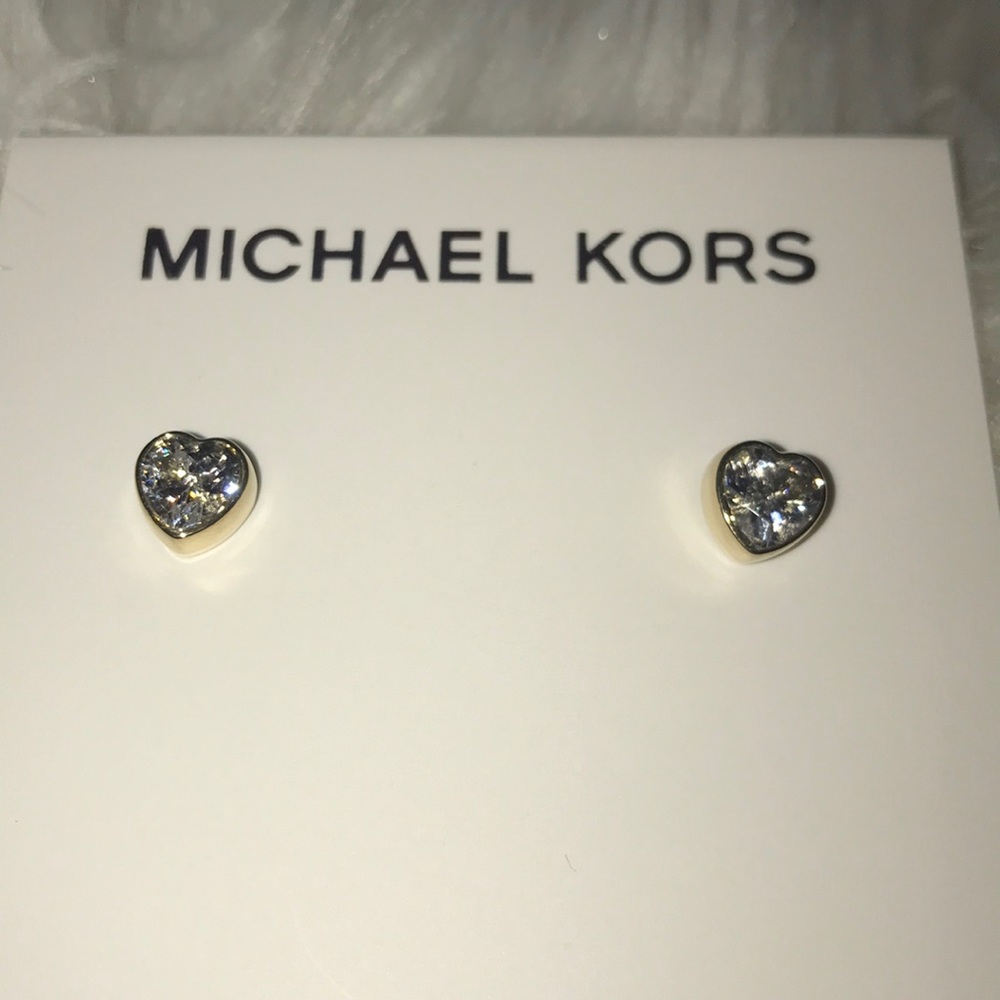 NWT Michael Kors Heart Shaped Earrings